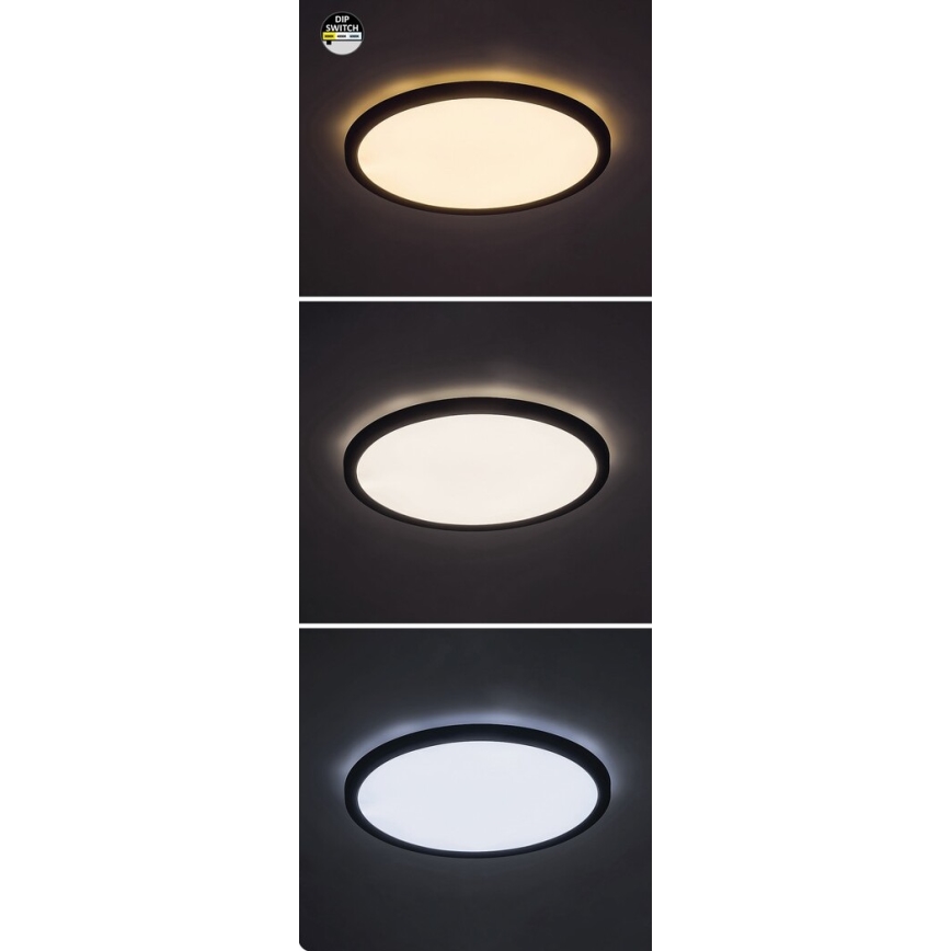 Rabalux - LED Plafon LED/36W/230V 3000/4000/6000K śr. 50 cm czarny