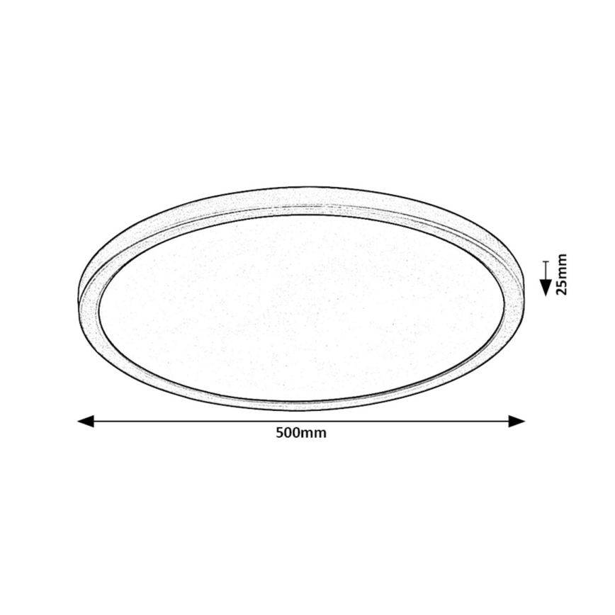 Rabalux - LED Plafon LED/36W/230V 3000/4000/6000K śr. 50 cm czarny