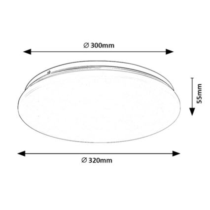 Rabalux - LED Plafon LED/18W/230V 3000K 32 cm