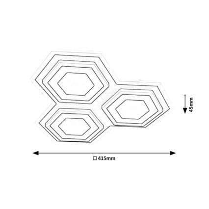 Rabalux - LED Plafon ściemnialny LED/72W/230V 3000/6000K + pilot