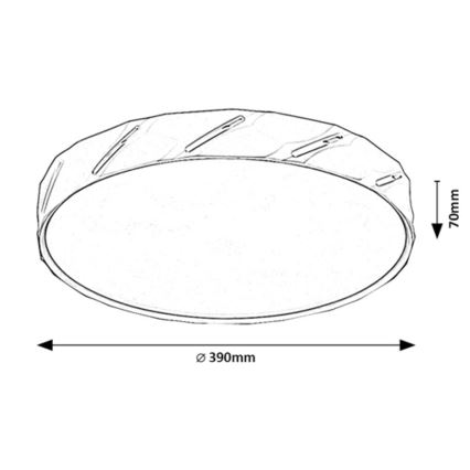 Rabalux - LED Plafon LED/25W/230V 4000K śr. 39 cm czarne