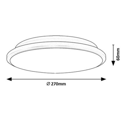 Rabalux - LED Plafon LED/18W/230V 4000K srebrne 27 cm