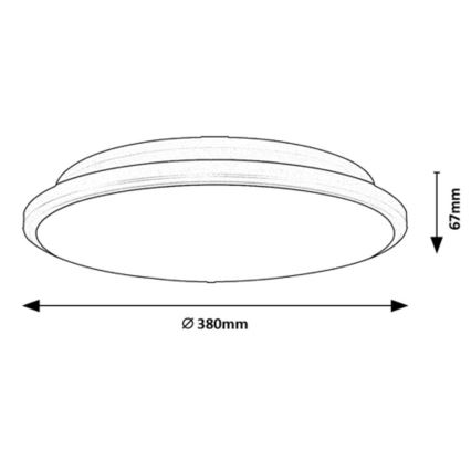 Rabalux - LED Plafon LED/24W/230V 4000K srebrny 38 cm