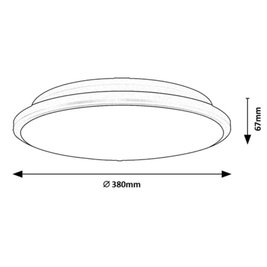 Rabalux - LED Plafon LED/24W/230V 4000K srebrny 38 cm