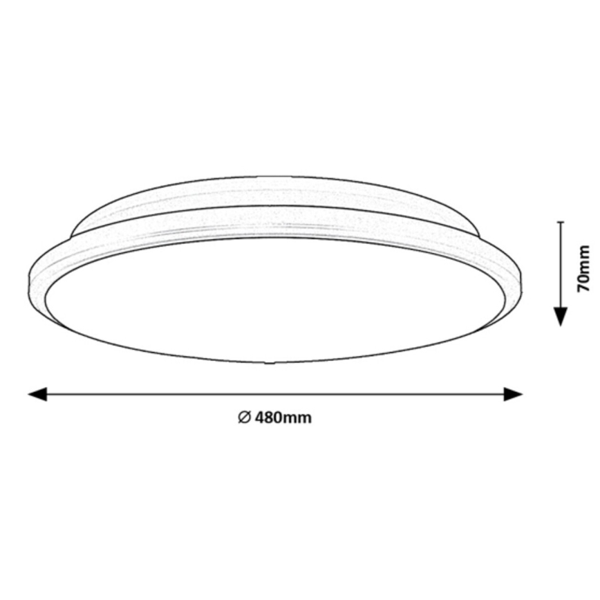 Rabalux - LED Plafon LED/45W/230V 4000K srebrny 48 cm