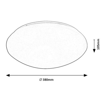 Rabalux - LED Plafon z czujnikiem LED/24W/230V IP44 4000K