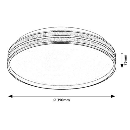 Rabalux - Ściemnialna lampa sufitowa LED/24W/230V 3000-6500K Ø39 cm + pilot zdalnego sterowania