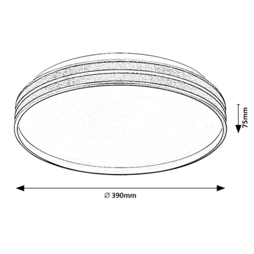 Rabalux - Ściemnialna lampa sufitowa LED/24W/230V 3000-6500K Ø39 cm + pilot zdalnego sterowania