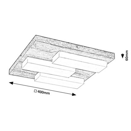 Rabalux - LED Plafon LED/30W/230V 3000K dąb