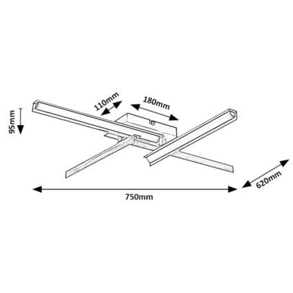 Rabalux - Oprawa sufitowa LED/20W/230V 3000K długość 75 cm