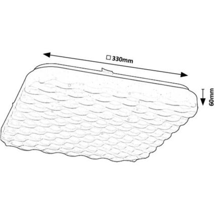 Rabalux - LED Plafon LED/24W/230V 4000K 33x33 cm