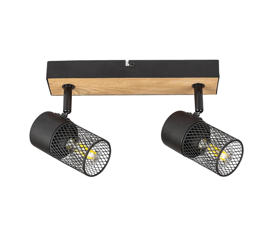 Rabalux 71152 - Oświetlenie punktowe METTA 2xE14/40W/230V dąb