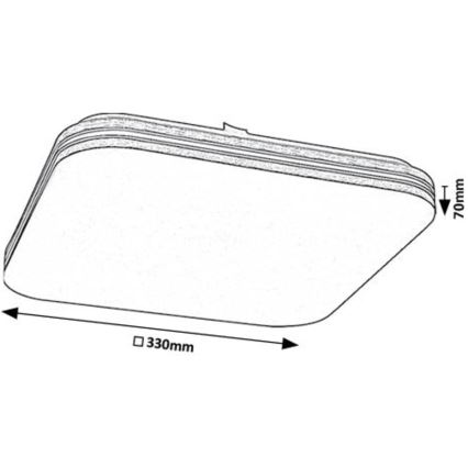 Rabalux - LED Plafon LED/18W/230V 4000K 33x33 cm