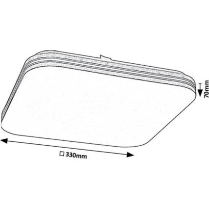 Rabalux - LED Plafon LED/18W/230V 4000K 33x33 cm