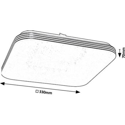Rabalux - LED Plafon LED/18W/230V 4000K 33x33 cm