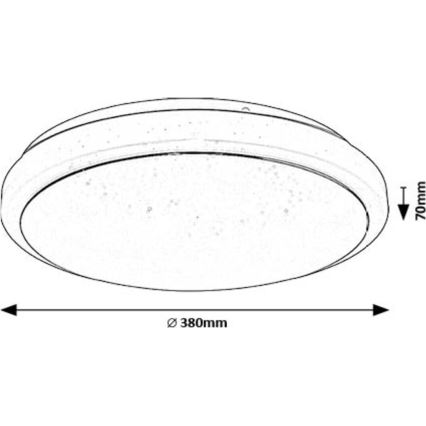 Rabalux - LED Plafon LED/24W/230V 3000K śr. 38 cm