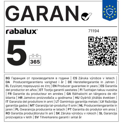 Rabalux - LED Plafon LED/24W/230V 4000K śr. 22 cm biały