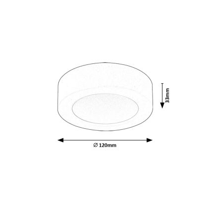 Rabalux - LED Plafon LED/7W/230V 3000K śr. 12 cm biały