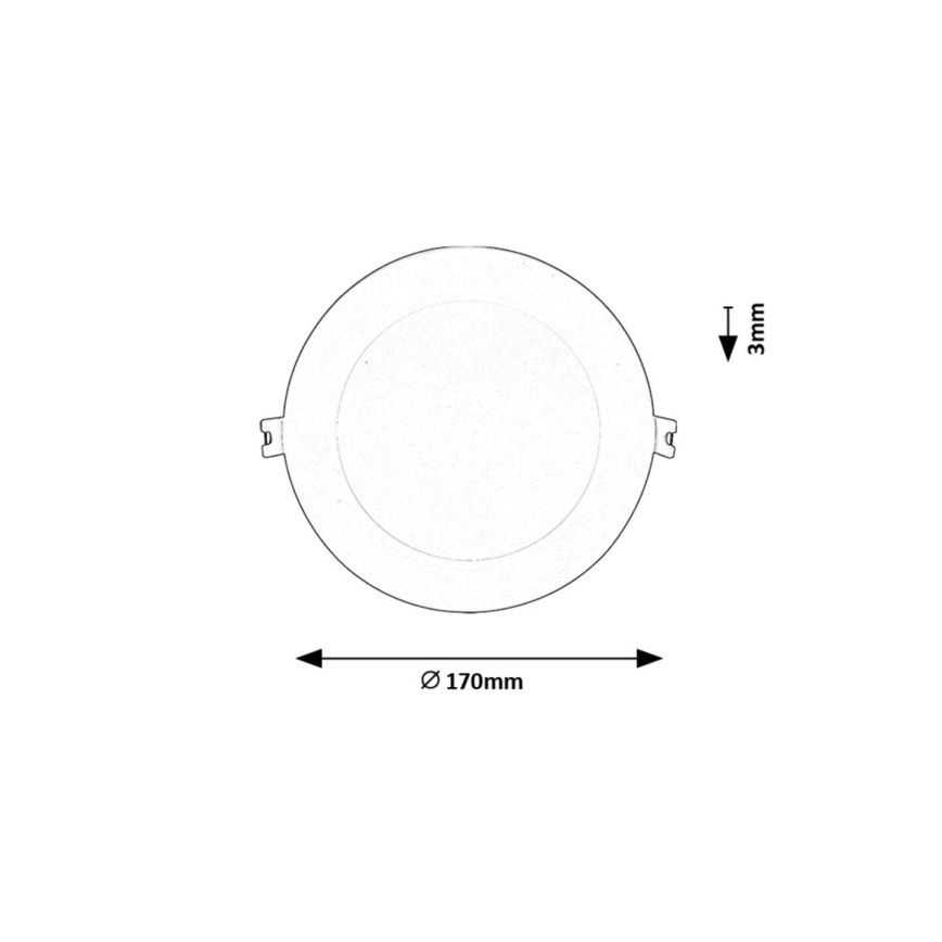 Rabalux - LED Oprawa wpuszczana LED/12W/230V 3000K śr. 17 cm biała