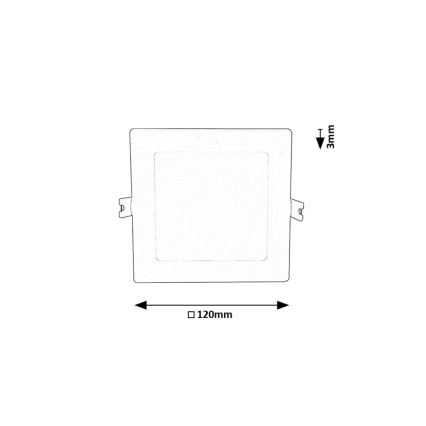 Rabalux - LED Oprawa wpuszczana LED/6W/230V 3000K 12x12 cm biała