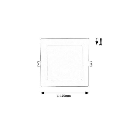 Rabalux - LED Oprawa wpuszczana LED/12W/230V 3000K 17x17 cm biała