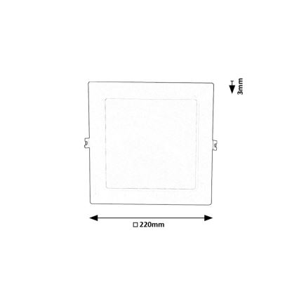 Rabalux - LED Oprawa wpuszczana LED/18W/230V 22x22 cm biała