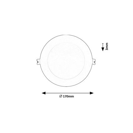 Rabalux - LED Oprawa wpuszczana LED/12W/230V śr. 17 cm biała