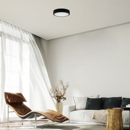 Rabalux - LED Plafon LED/22W/230V 3000/4000/6000K śr. 21 cm czarny