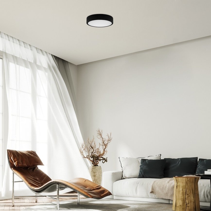 Rabalux - LED Plafon LED/22W/230V 3000/4000/6000K śr. 21 cm czarny