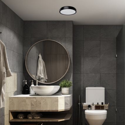 Rabalux - LED Plafon łazienkowy LED/18W/230V IP44 4000K śr. 25 cm czarny