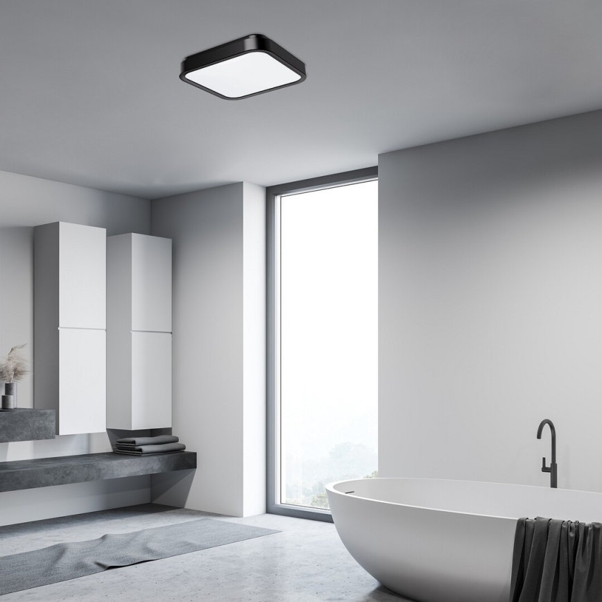 Rabalux - LED Plafon łazienkowy LED/48W/230V IP44 4000K 42x42 cm czarny