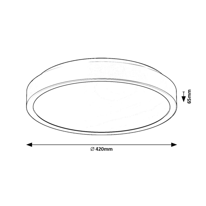 Rabalux - LED Plafon łazienkowy LED/48W/230V IP44 4000K śr. 42 cm biały