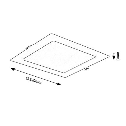 Rabalux - LED Oprawa wpuszczana LED/18W/230V 22x22 cm czarna