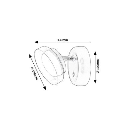 Rabalux - LED Ściemnialna naścienne rechargeable jasny LED/2W/5V 3000K 1800 mAh