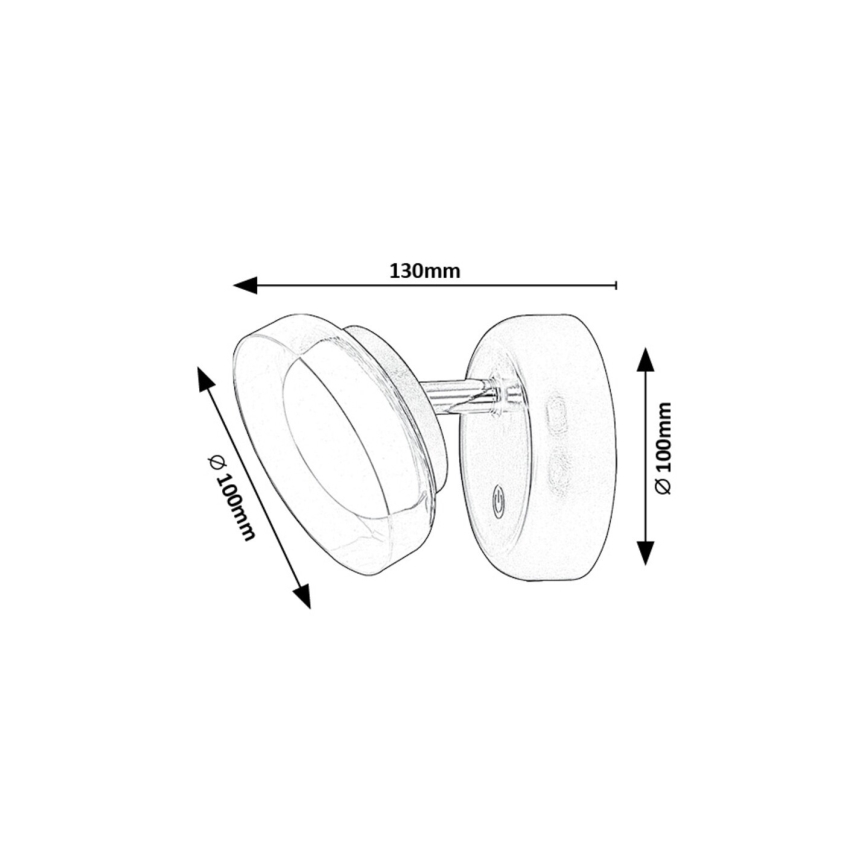 Rabalux - LED Ściemnialna naścienne rechargeable jasny LED/2W/5V 3000K 1800 mAh
