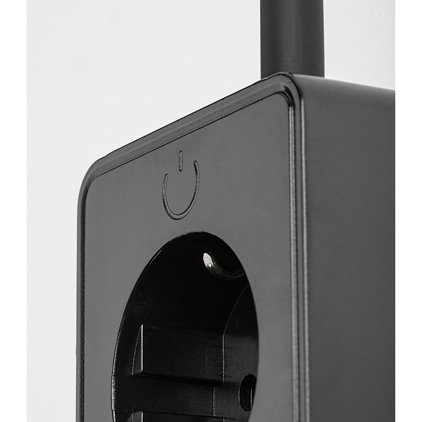 Rabalux - ściemnialny kinkiet LED/4W/230V z wtyczką do gniazdka i portem USB 3000/4000/6000K czarny