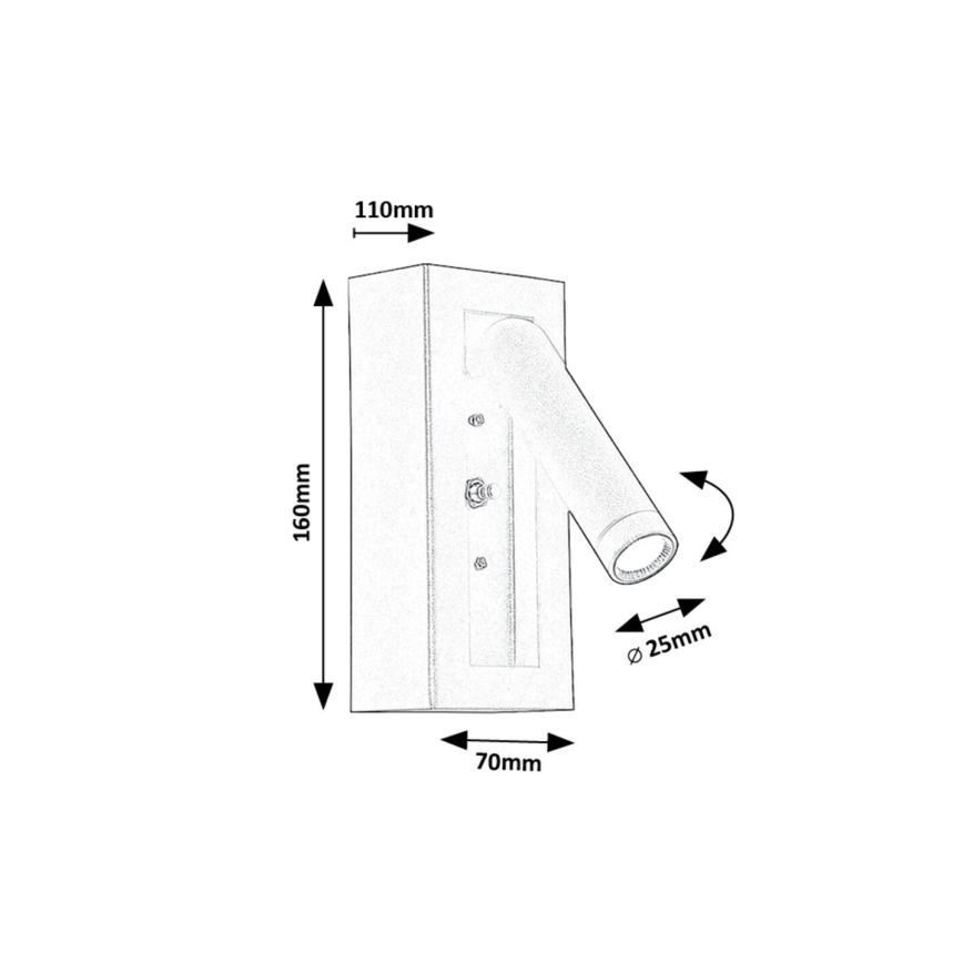 Rabalux - LED Kinkiet punktowy LED/4W/230V czarny
