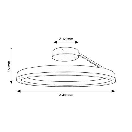 Rabalux - Plafon LED/24W/230V 3000/4000/6500K śr. 40 cm