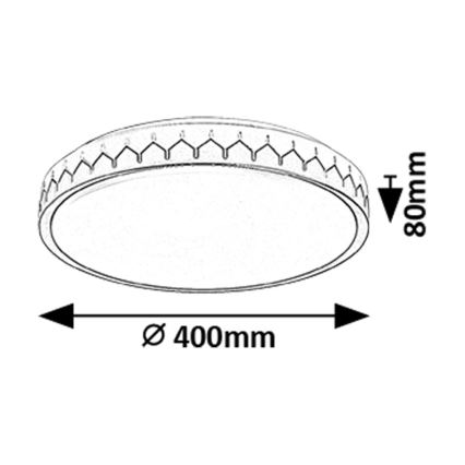 Rabalux - LED Plafon ściemnialny LED/24W/230V 3000-6500K + zdalne sterowanie