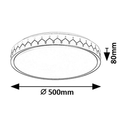 Rabalux - LED Plafon ściemnialny LED/48W/230V 3000-6500K + zdalne sterowanie