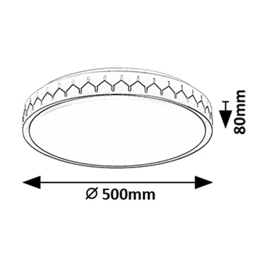 Rabalux - LED Plafon ściemnialny LED/48W/230V 3000-6500K + zdalne sterowanie