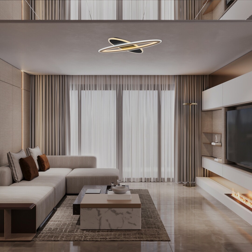 Rabalux - LED Plafon ściemnialny LED/70W/230V 3000/4000/6000K czarny + zdalne sterowanie