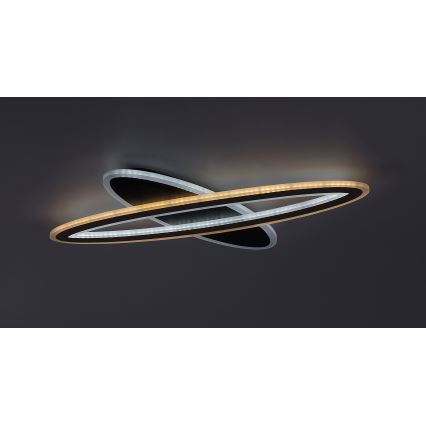 Rabalux - LED Plafon ściemnialny LED/70W/230V 3000/4000/6000K czarny + zdalne sterowanie