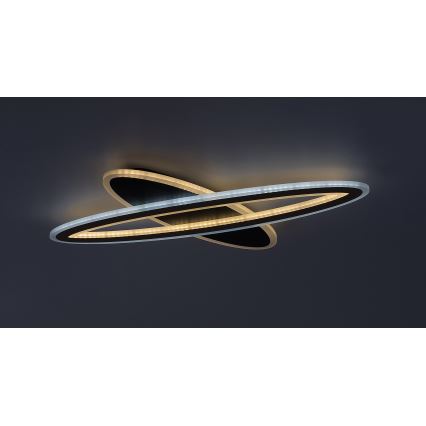 Rabalux - LED Plafon ściemnialny LED/70W/230V 3000/4000/6000K czarny + zdalne sterowanie