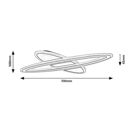 Rabalux - LED Plafon ściemnialny LED/70W/230V 3000/4000/6000K czarny + zdalne sterowanie