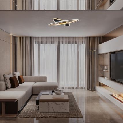 Rabalux - LED Ściemnialna lampa sufitowa LED/70W/230V 3000/4000/6000K czarna + pilot zdalnego sterowania Ø 70 cm