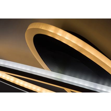 Rabalux - LED Ściemnialna lampa sufitowa LED/70W/230V 3000/4000/6000K czarna + pilot zdalnego sterowania Ø 70 cm
