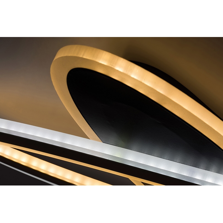 Rabalux - LED Ściemnialna lampa sufitowa LED/70W/230V 3000/4000/6000K czarna + pilot zdalnego sterowania Ø 70 cm