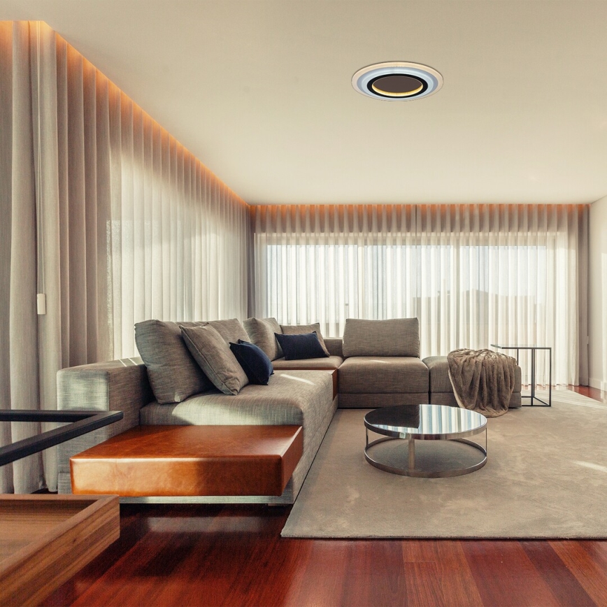 Rabalux - LED Plafon ściemnialny LED/56W/230V 3000/4000/6000K matowy chrom/czarny + zdalne sterowanie