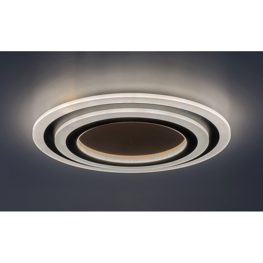 Rabalux - LED Plafon ściemnialny LED/56W/230V 3000/4000/6000K matowy chrom/czarny + zdalne sterowanie